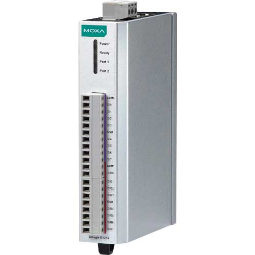 MOXA DI×8、DIO×8 イーサネットリモートI/O (2ポートイーサネットスイッチ付) IOLOGIK E1212