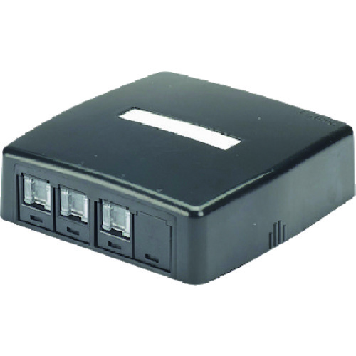 【アウトレット】パンドウイット CAT5Eスプリングシャッター付きローゼットキット 4個口(3ジャック+1ブランク) 黒 JOQ3BH500BL