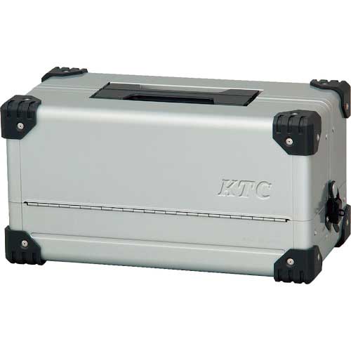 KTC スチール製工具箱 両開きメタルケース(シルバー) 間口440×奥行233×高さ230mm EK-10A