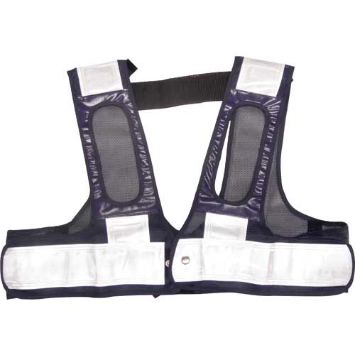 ミズケイ フルハーネス用安全ベスト「装着できるんです」<紺/白> 5941111
