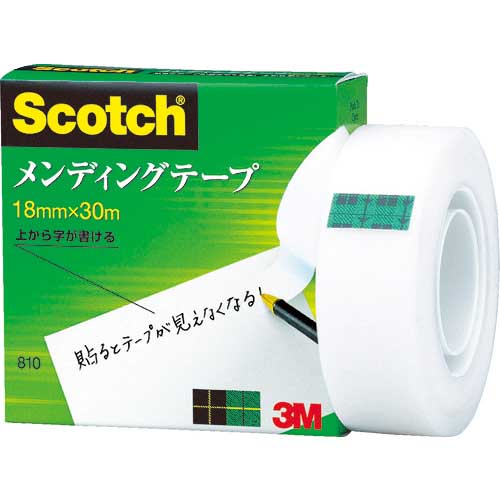 3M メンディングテープ 18mmX30m 巻芯径25mm 810-1-18
