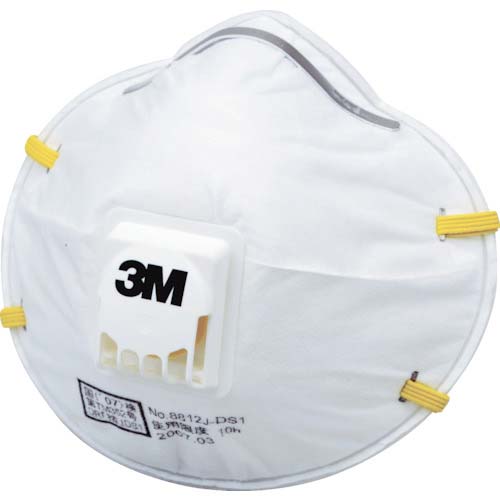 3M 使い捨て式防じんマスク 8812J DS1 排気弁付き (10枚入)