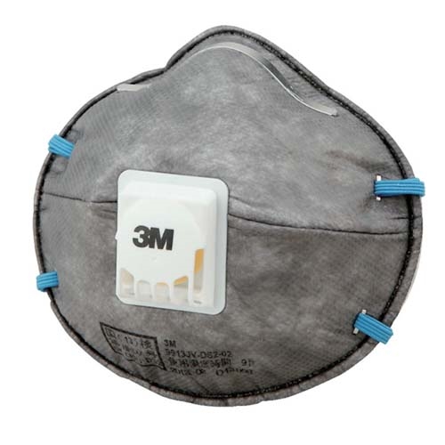 3M 活性炭入り使い捨て式防じんマスク 9913JV DS2 排気弁付き 10枚/1箱