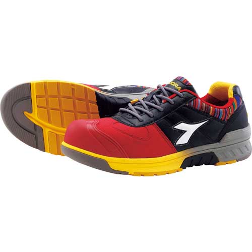 【廃番】ディアドラ 安全作業靴 ブルージェイ レッド/ホワイト/ブラック 24.5〜29.0cm BJ312