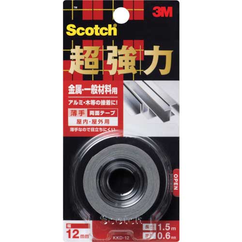 3M スコッチ 超強力両面テープ 金属・一般材料用