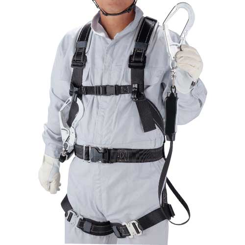 トーヨーセーフティ フルハーネス型 巻取式(小型)タイプ1 ダブルランヤード NO.FGH-133W