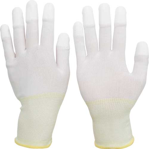 ミドリ安全 ポリエステル手袋 (指先コート) SPU-131N LL 10双入 SPU-131N-LL