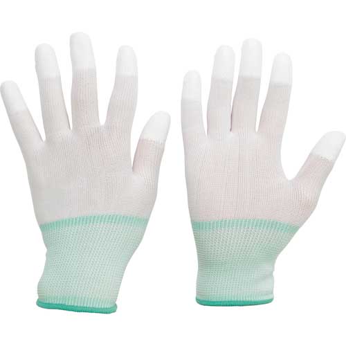 ミドリ安全 ポリエステル手袋 (指先コート) SPU-131N M 10双入 SPU-131N-M