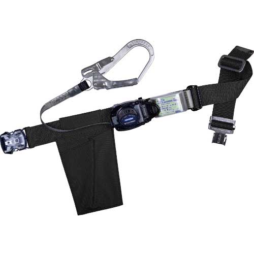 藤井電工 ツヨロン 胴ベルト型墜落制止用器具(巻取タイプ)ロック機構なし リトラ 黒 Mサイズ 幅50MM×長さ1200MM ワンタッチバックル仕様 TB-RN-OT590-BLK-M-BP