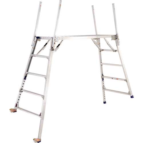 PiCa 可搬式作業台ダイナワークタフ DXA型 高さ1369〜1800mm手掛り棒付き DXA-18BT