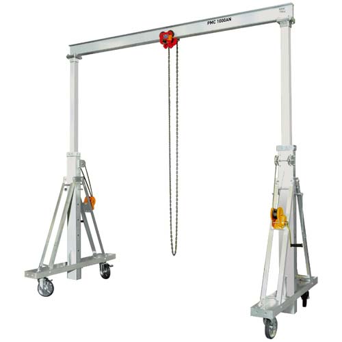 スーパー アルミ製門型クレーン(揚程:2〜3m)1ton PMC1000AN