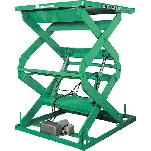 Bishamon テーブルリフト 1TON 均等荷重1000kg 揚程1800mm テーブル寸法1400×600mm 2X10614B
