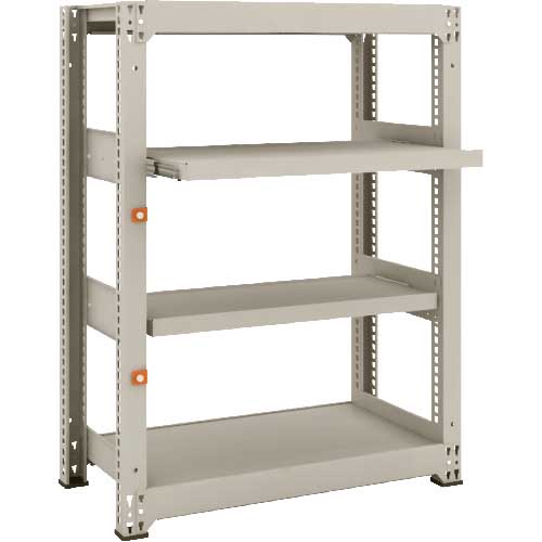 (大型)TRUSCO 508-9565 M3-5364B NG スチールラック M3型 W900×D571×H1500 4段 連結 ネオグレー 5089565 トラスコ TRUSCO スチールラック M3型 W900×D571×H1500 4段 連結