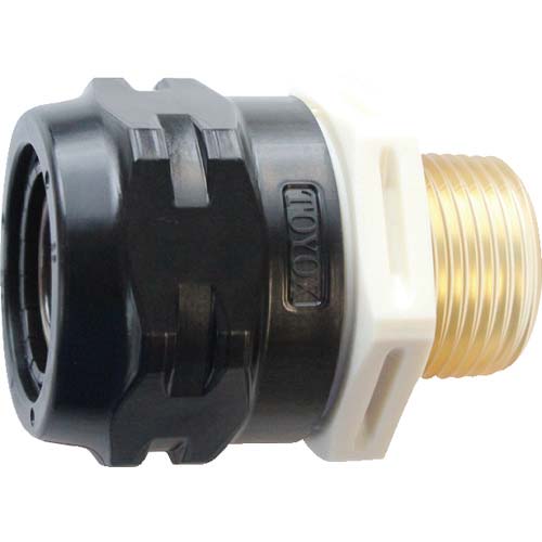 TOYOX ホース継手(樹脂) トヨコネクタ TC3-PC型 適合ホース9ミリ 継手規格R3/8 TC3-PC9-R3/8