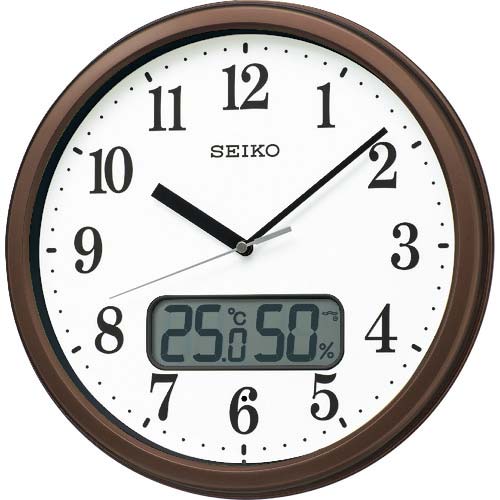 SEIKO 電波掛時計(温度湿度表示付き)