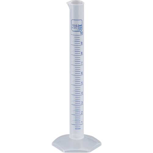 TRUSCO メスシリンダー 青目盛付 PP製 MS