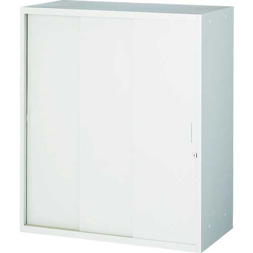 TRUSCO ユニット型壁面書庫 D400 スチール引違い3枚戸 W色 UFSSW