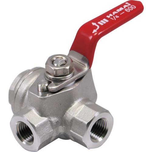 HAMAI ステンレス製3方ボールバルブ RSS-14-10RC