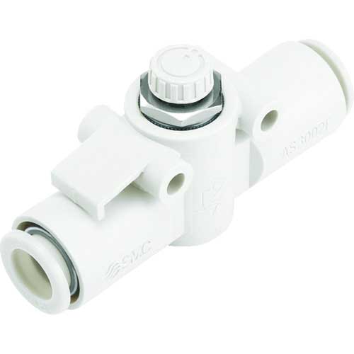 SMC ワンタッチ管継手付スピードコントローラ インラインタイプ クリーン 10-AS3002F-10