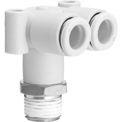 SMC ワンタッチ管継手-ブランチエルボユニオン10-KQ2 10-KQ2LU08-02NS