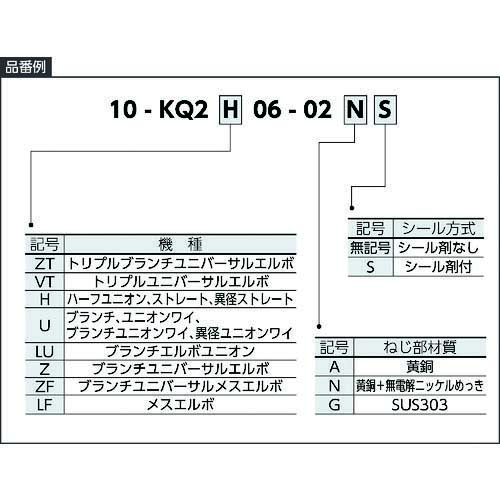 SMC ワンタッチ管継手-ブランチユニバーサルエルボ 10-KQ2 10-KQ2Z06 