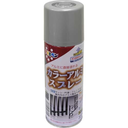 アサヒペン ラッカースプレー カラーアルミスプレー 300ml シルバーメタリック 507952