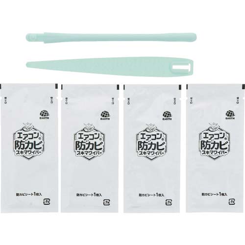 アース らくハピ エアコンの防カビスキマワイパーセット 689115