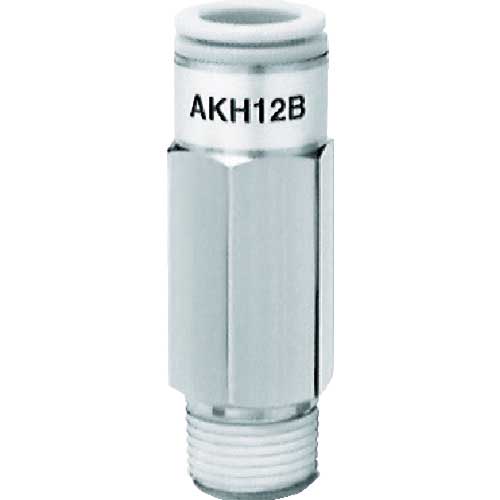 SMC ワンタッチ管継手付チェックバルブハーフユニオンタイプ 6D R1/4 AKH06B-02S