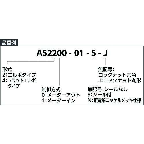 SMC 標準タイプスピードコントローラ 金属エルボタイプ AS3200-03-S