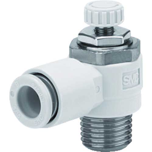 SMC ワンタッチ管継手付スピコン(エルボタイプ)10D R1/4 AS3201F-02-10