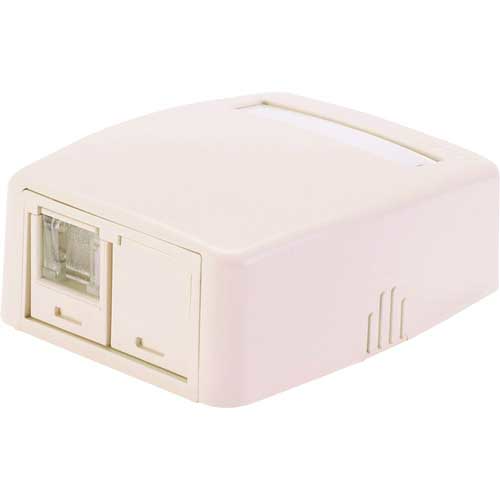 【廃番】パンドウイット CAT6スプリングシャッター付きローゼットキット 2個口(1ジャック+1ブランク) 白 JOQ1BH600 JOQ1BH600