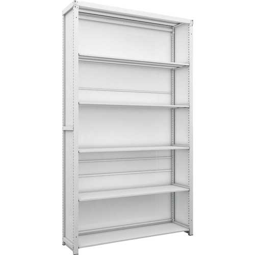 【廃番】TRUSCO スチールラック K1型抗菌塗装高密度収納棚 背板・側板付 H2200XW1250XD325 6段 K1-7436SG