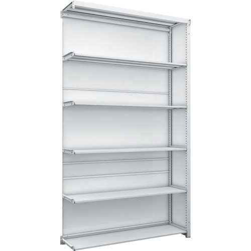 【廃番】TRUSCO スチールラック K1型抗菌塗装高密度収納棚 背板側板付 H2200XW1250XD325 6段 連結型 K1-7436SGB