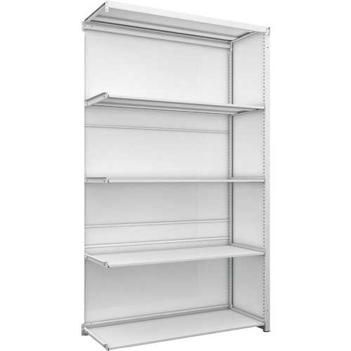 【廃番】TRUSCO スチールラック K1型抗菌塗装高密度収納棚 背板側板付 H2200XW1250XD475 5段 連結型 K1-7445SGB