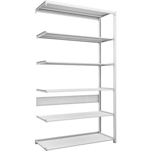 【廃番】TRUSCO スチールラック K1型抗菌塗装高密度収納棚 H2200XW1250XD475 6段 連結型 K1-7446B