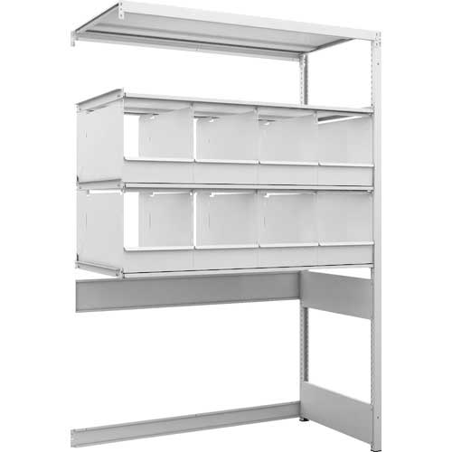 トラスコ中山 TRUSCO スチールラック K1型抗菌塗装高密度収納棚 下段開放型