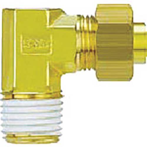 SMC インサート管継手 エルボユニオン 黄銅スリーブ 6mm・1/4 KFL06B-02S