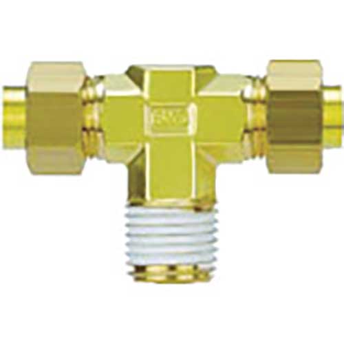 SMC インサート管継手 両口チーズユニオン 黄銅スリーブ 10mm・1/2 KFT10B-04S