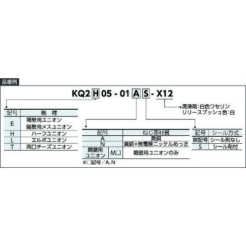 SMC ワンタッチ-エルボユニオン インチサイズ KQ2L13-04NS
