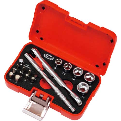 TONE ソケットレンチセット 差込角6.35mm 18点セット 6角 MIX21620P