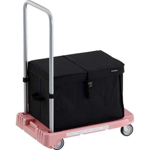 TRUSCO 樹脂台車 こまわり君 省音G車輪 600X390 ピンク THB付 MP-6039N2-P-THB