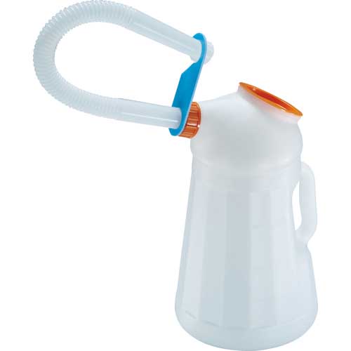 TRUSCO オイルジョッキ ピノッキオ5L ノズルホルダー付きロングノズル 本体蓋付 網付 PN-5L