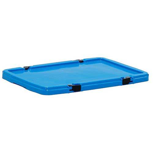 yazaki ポリテナー PT-18D/PT-28C/PT-36C用ロック付き蓋 PT-18DL SET ブルー ST B10