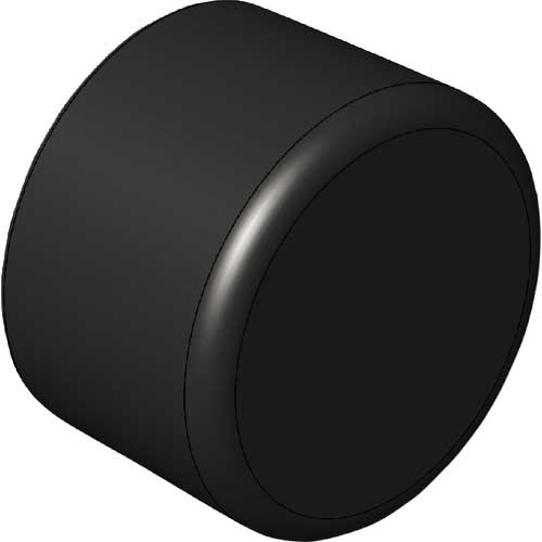 アインツ パイプエンドキャップ(黒)・φ12 R-CAP-12