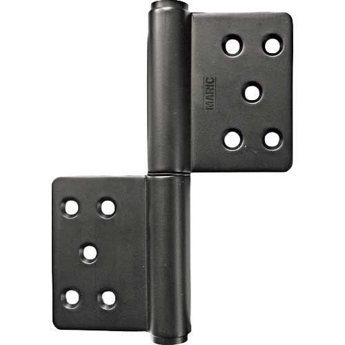 MK KJ旗丁番 127ミリ マットブラック ビス付 S-515 12U