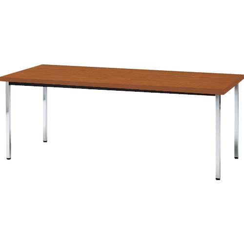 TRUSCO 会議用テーブル 1800X900X700 角脚 下棚無し チーク TD1890-T