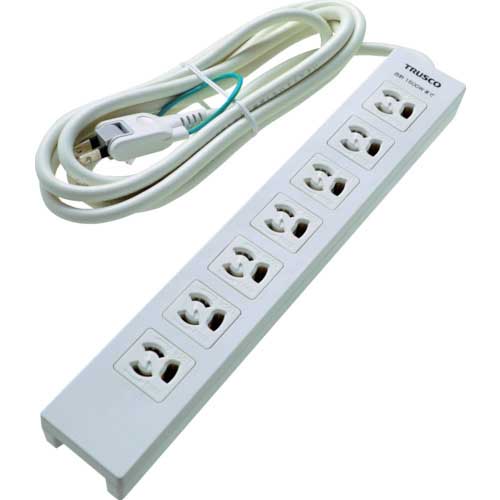 Trusco 電源タップ 3p抜け止め7個口 3m アース マグネット付 Tot3n 703の通販 現場市場