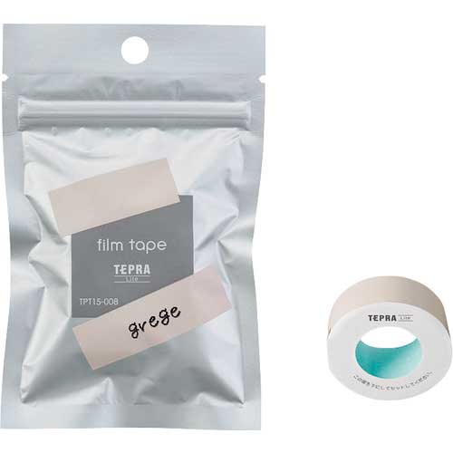 KING JIM Liteフィルムテープグレ-ジュ TPT15-008