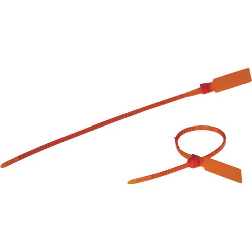 TRUSCO セキュリティータイ長さ238mm 表示可能タイプ オレンジ 100本入 TSCTH240-OR