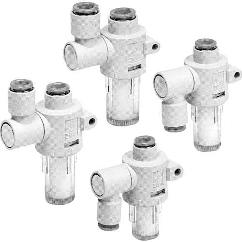 SMC ワンタッチ管継手付エアサクションフィルタ ZFB100-06